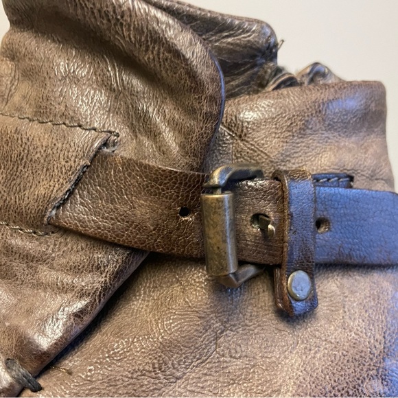 A.S. 98 Airstep Italian leather short 1" heeled tan w buckle short bootie s 6.5 - Picture 3 of 9